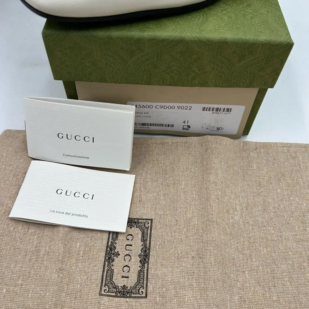Women's Gucci horse bit leather ballet flats size 41 made in Italy